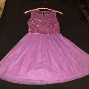 Purple sequined dress